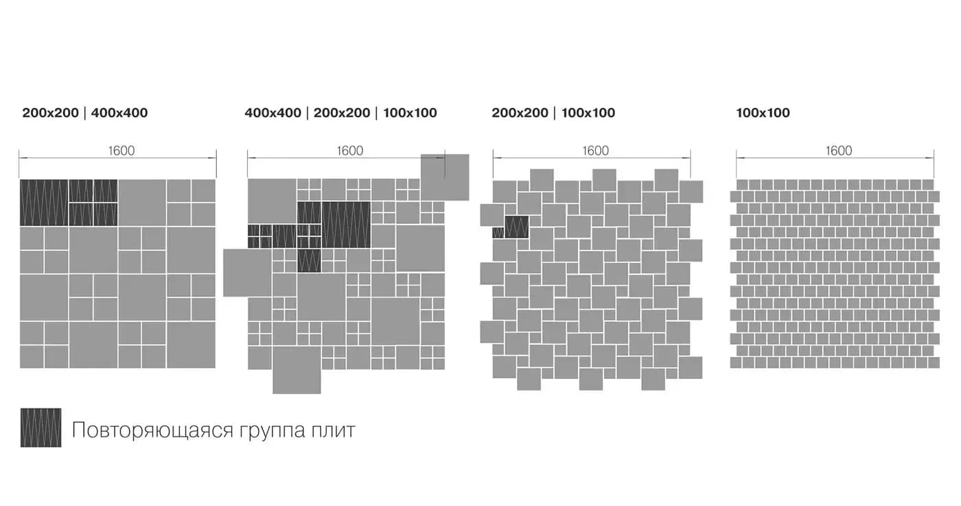 Тротуарная плитка Лувр, Белый, 200×200 мм, 60 мм, фото 5