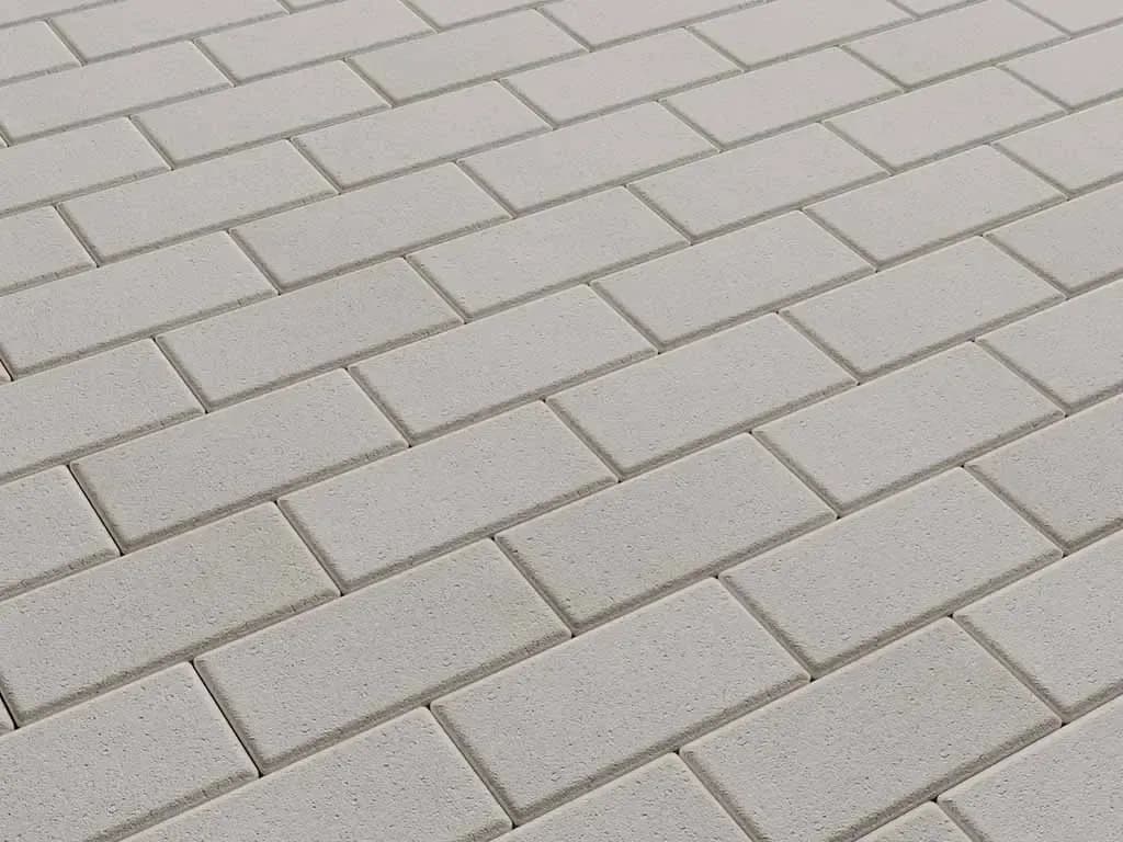 Тротуарная плитка Прямоугольник 100×200 мм, Стандарт Белый, фото 6