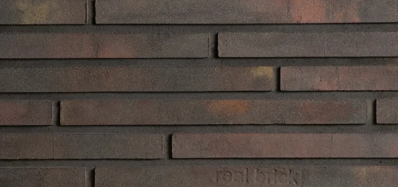 Плитка ручной формовки Classic, черный магнезит, 300×40×15 мм