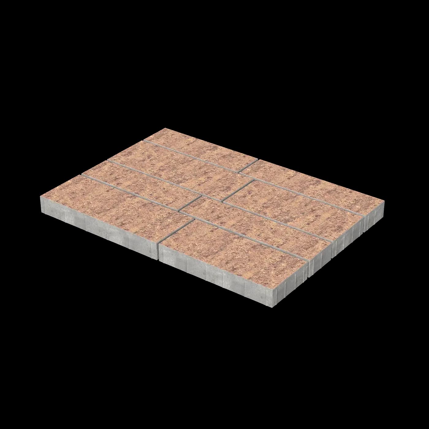 Тротуарная плитка City Mix 550×167; 650×167; 550×250; 650×250; 600×250 мм, Натур