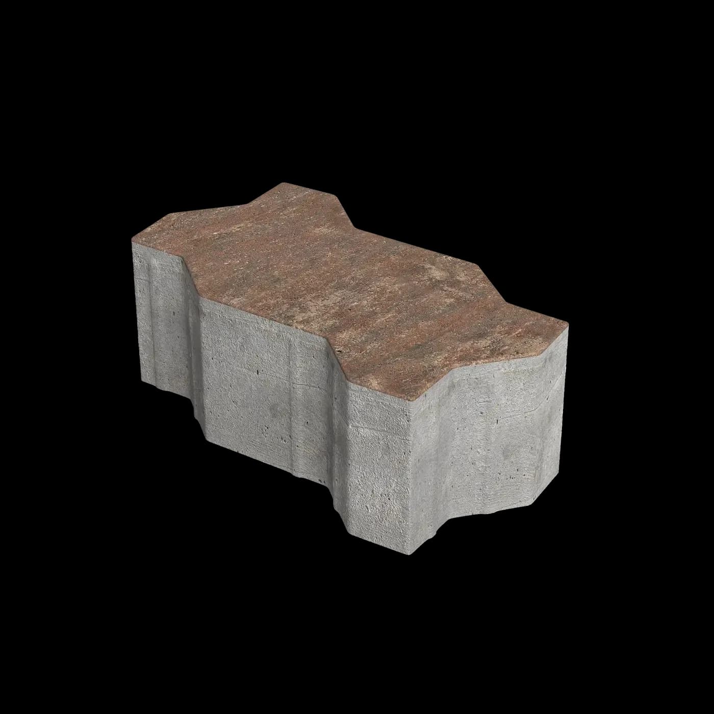 Тротуарная плитка Зигзаг 225×112.5×60 мм, Натур
