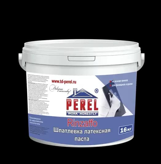 Perel Rinzaffo, супер-белая, 16 кг, готовая финишная шпатлевка