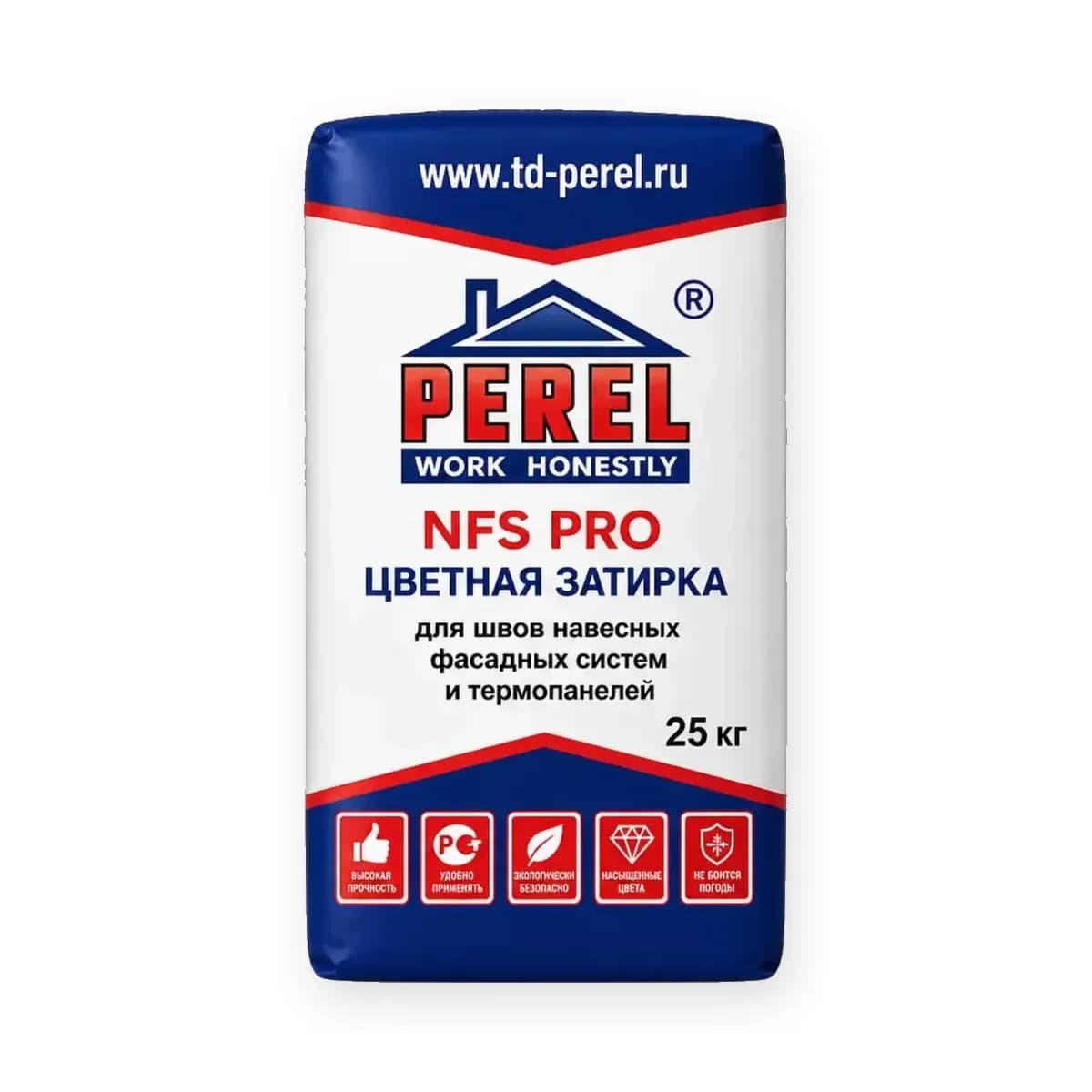 Цветная затирка для НФС Perel NFS PRO 0545, 25 кг, светло-коричневая