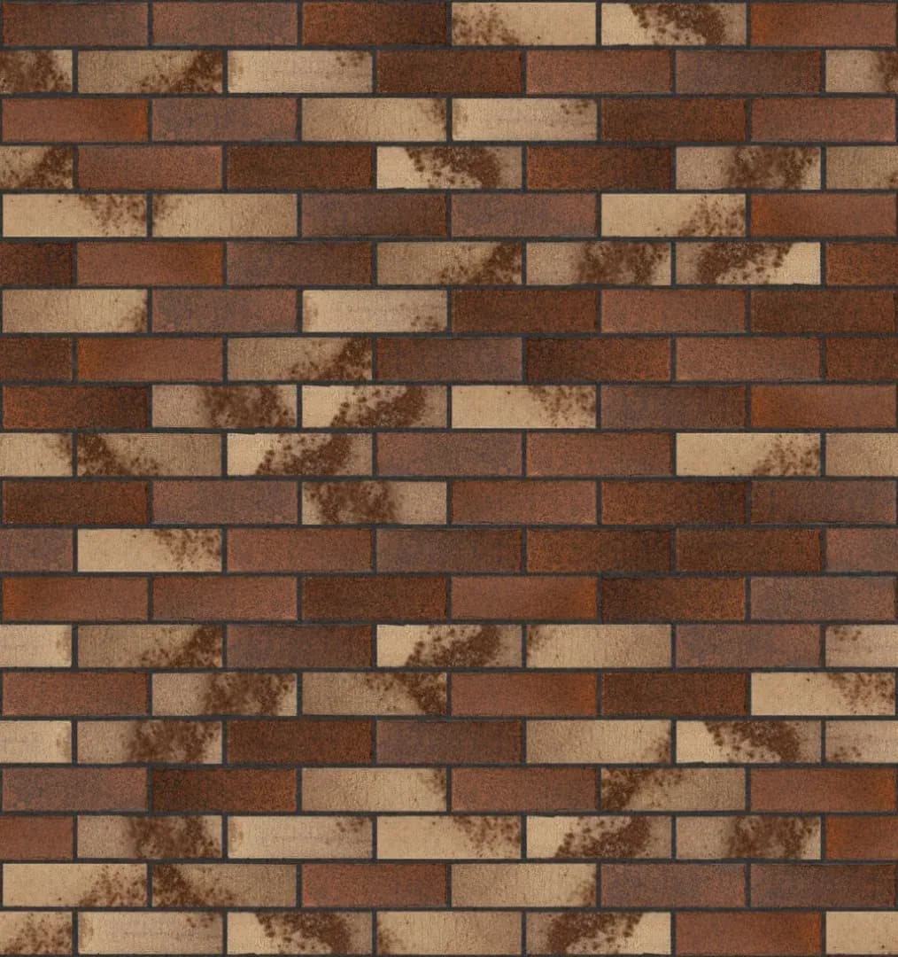 Клинкерная фасадная плитка, Vintage light и Octo 50/50 (сортировка 10), 240×71×10 мм