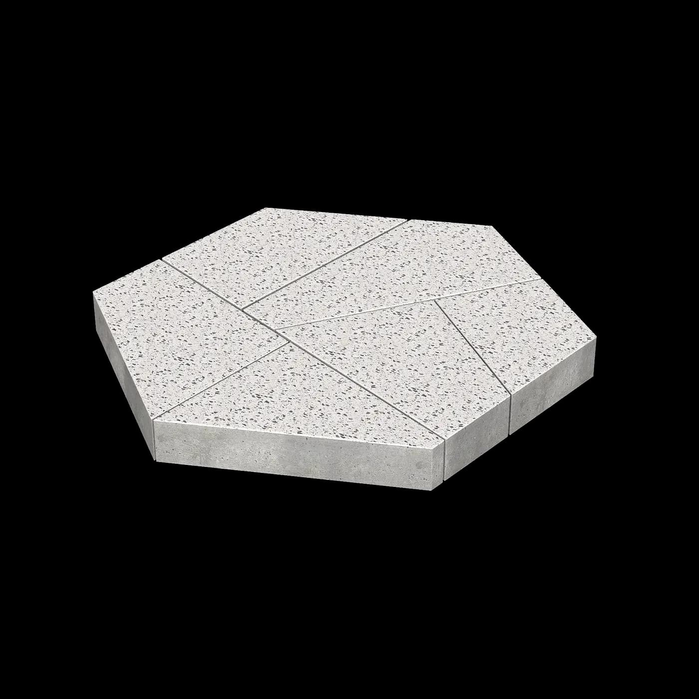 Тротуарная плитка Полигональ 893×780×80 мм, Гранит Сити Finerro