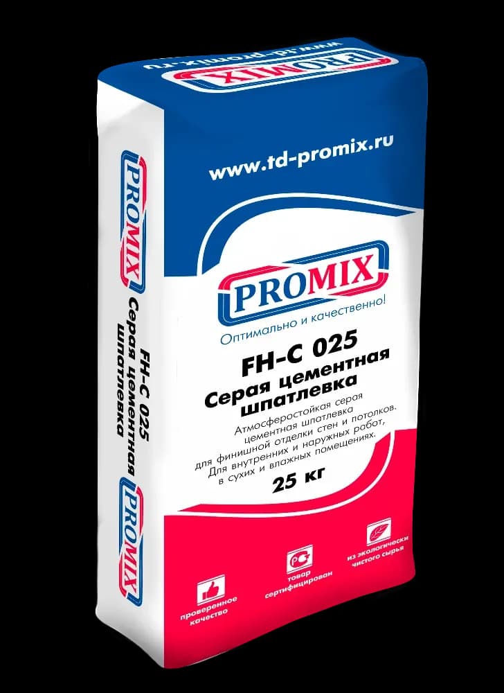 Шпатлевка цементная Promix FH-C 025, серая, 25 кг