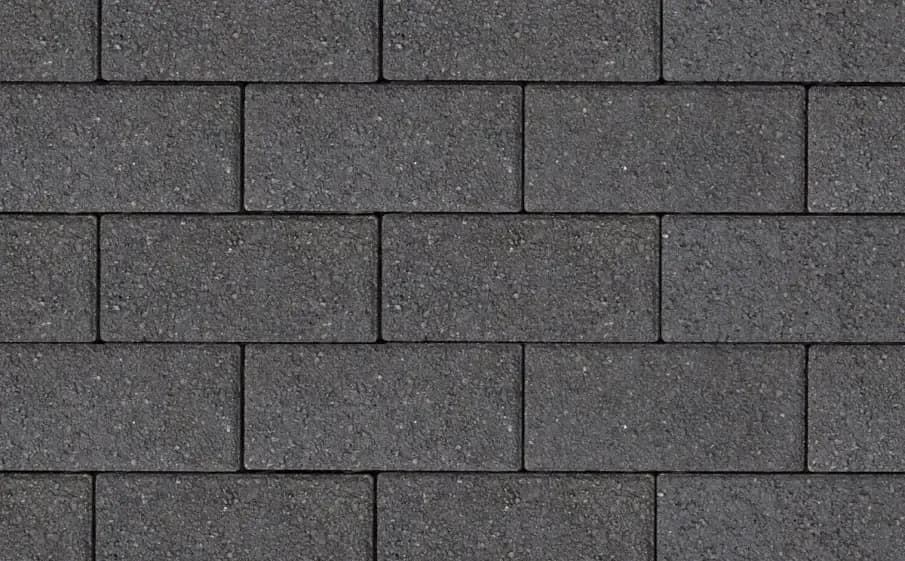 Тротуарная плитка Прямоугольник 100×200 мм, Черный, гранит на белом, фото 3