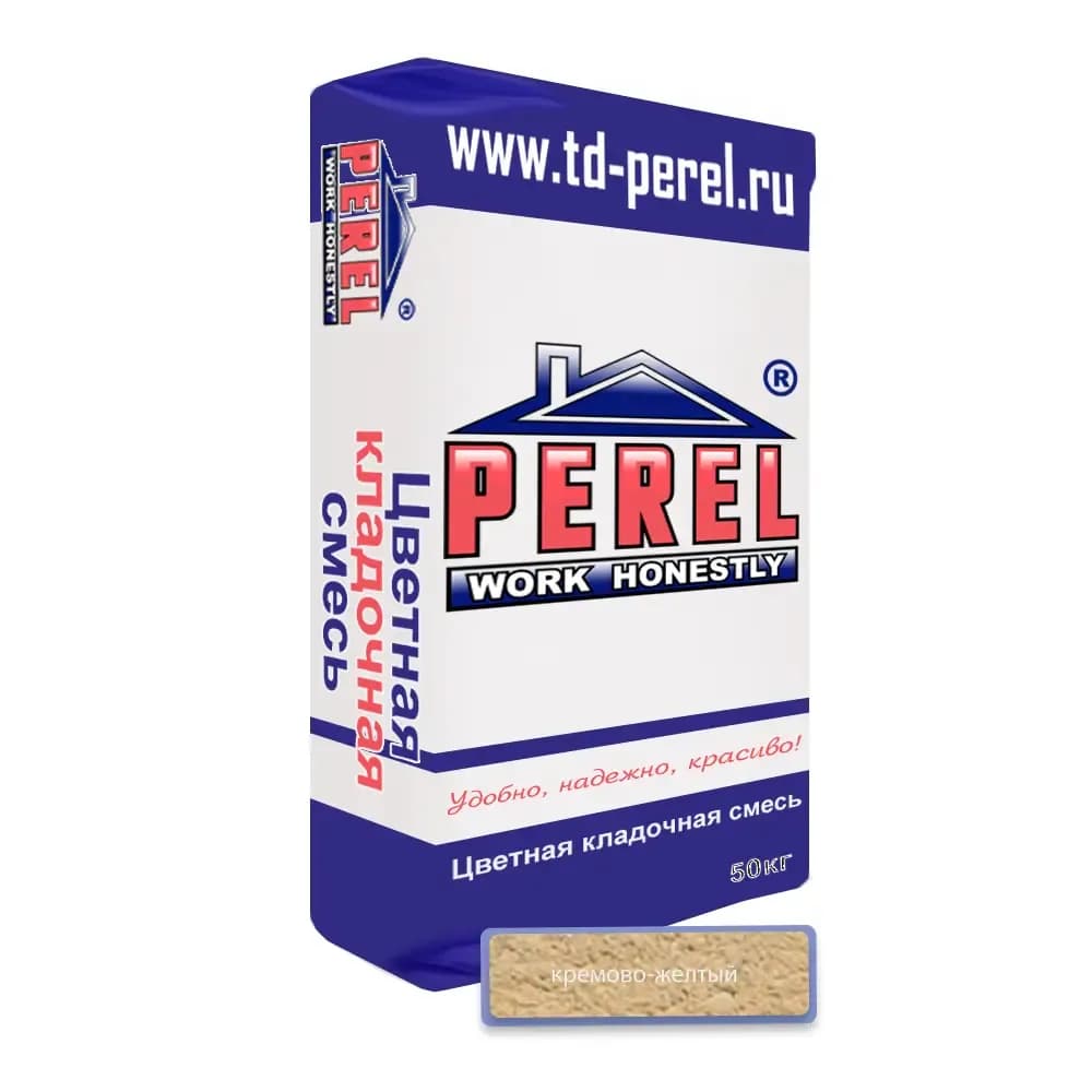 Смесь Perel VL, кремово-желтая, кладочная, 50 кг