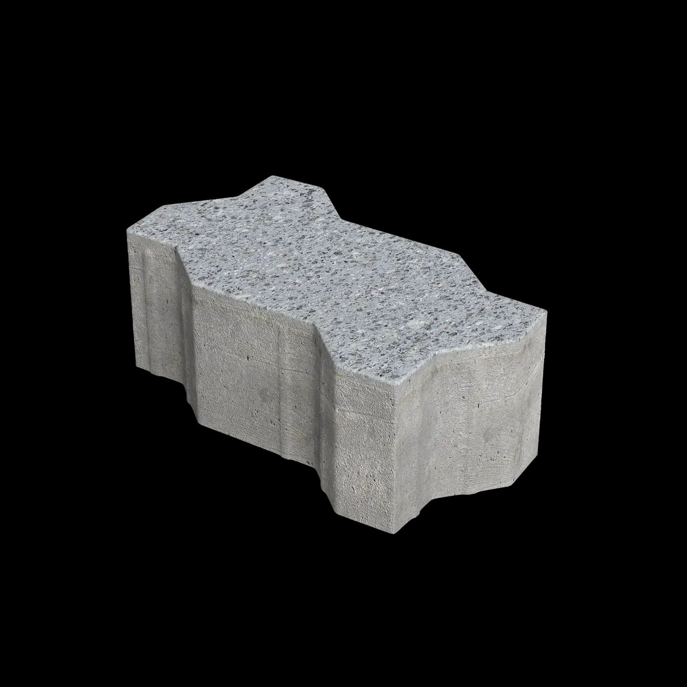 Тротуарная плитка Зигзаг 225×112.5×60 мм, Гранит Сити Fino