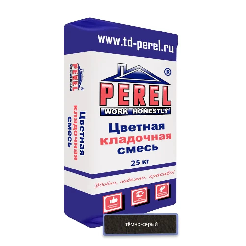 Смесь Perel VL, темно-серая, кладочная, 25 кг