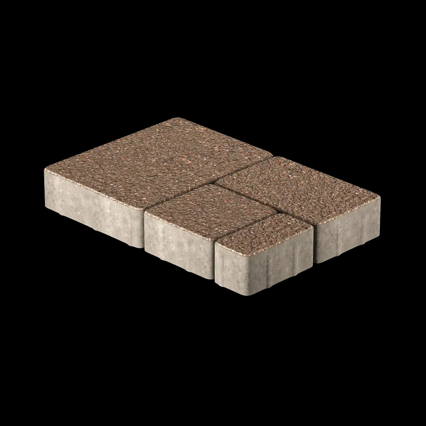 Тротуарная плитка Мегаполис 280×210; 240×140; 140×140; 140×70 мм, Премиум Silver
