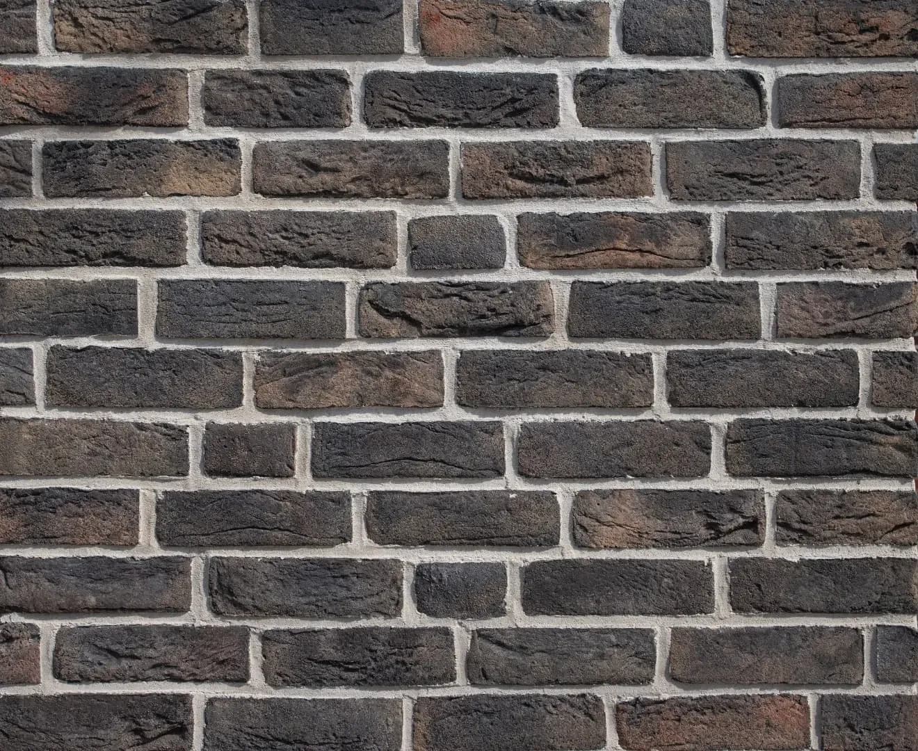 Плитка ручной формовки Europe черный магнезит Real Brick