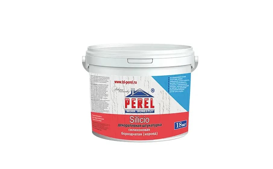 Силиконовая штукатурка Perel Silicio, короед 2,5 мм