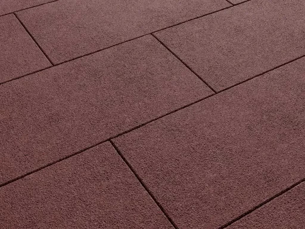 Тротуарная плитка Прямоугольник 600×300 мм, Красный, гранит на белом, фото 4