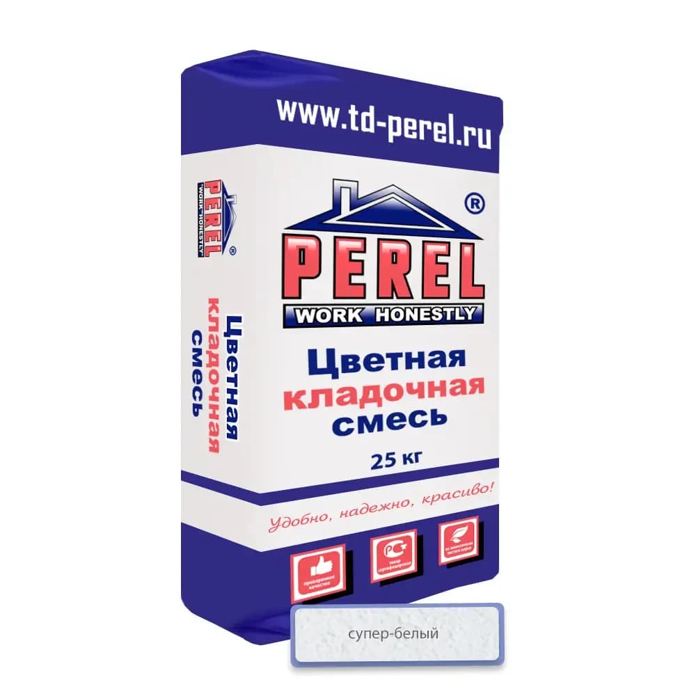Смесь Perel VL 0201, супер-белая, кладочная, 25 кг