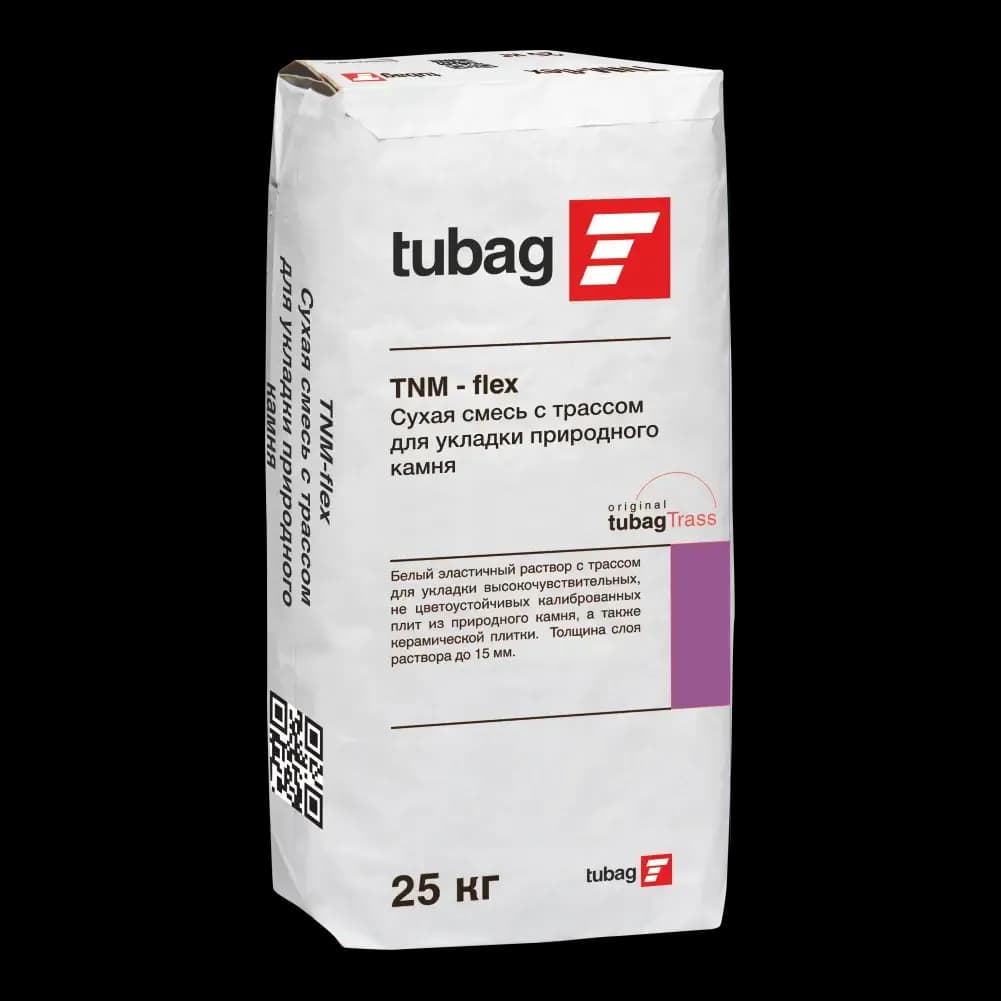 Сухая смесь с трассом для укладки природного камня tubag TNM-flex