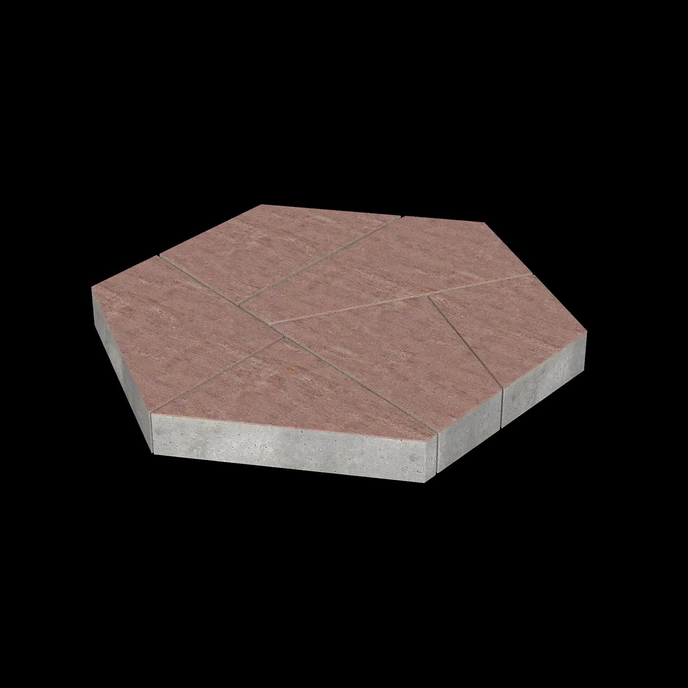 Тротуарная плитка Полигональ 893×780×80 мм, Натур Ferro