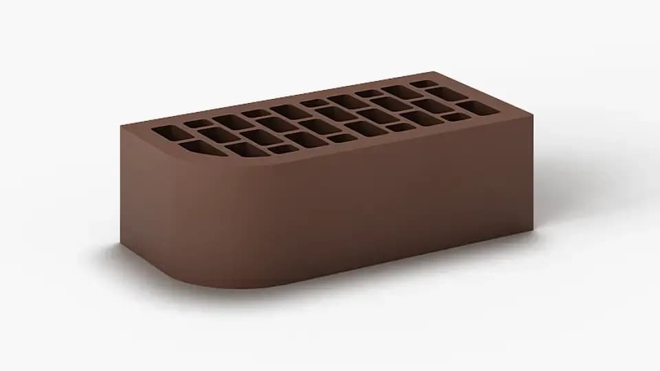 Кирпич облицовочный гладкий коричневый, 250×120×88 мм, фото 2