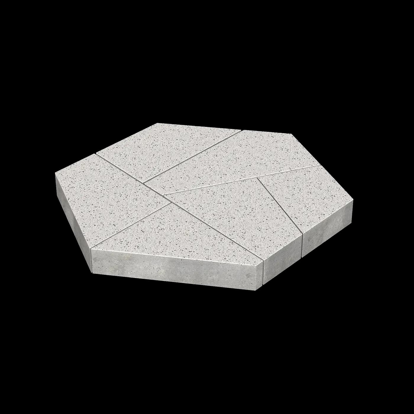 Тротуарная плитка Полигональ 893×780×80 мм, Гранит Сити Fino