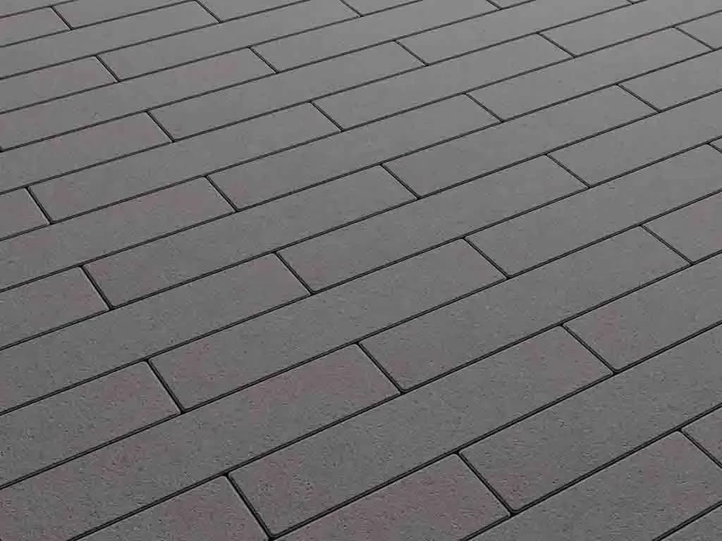 Тротуарная плитка Прямоугольник 360×80 мм, Черный, стандарт на белом, фото 6