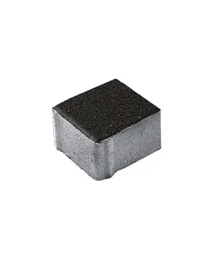 Тротуарная плитка Квадрат 200×200 мм, Черный, гранит на белом