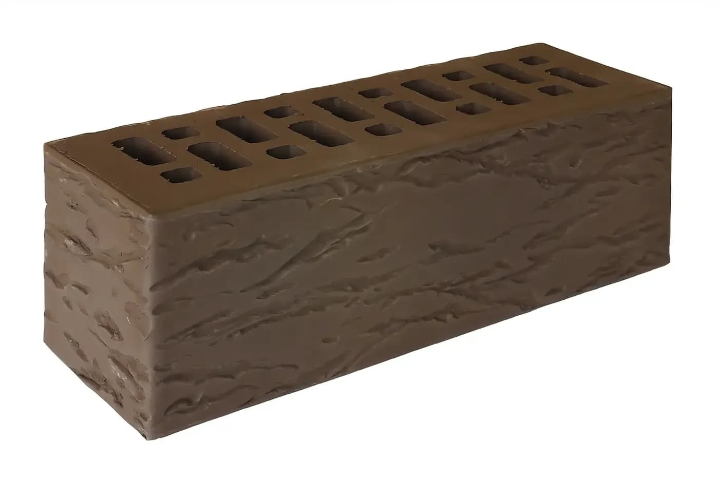 Кирпич облицовочный коричневый руст, ЕВРО, 250×85×88 мм, фото 3
