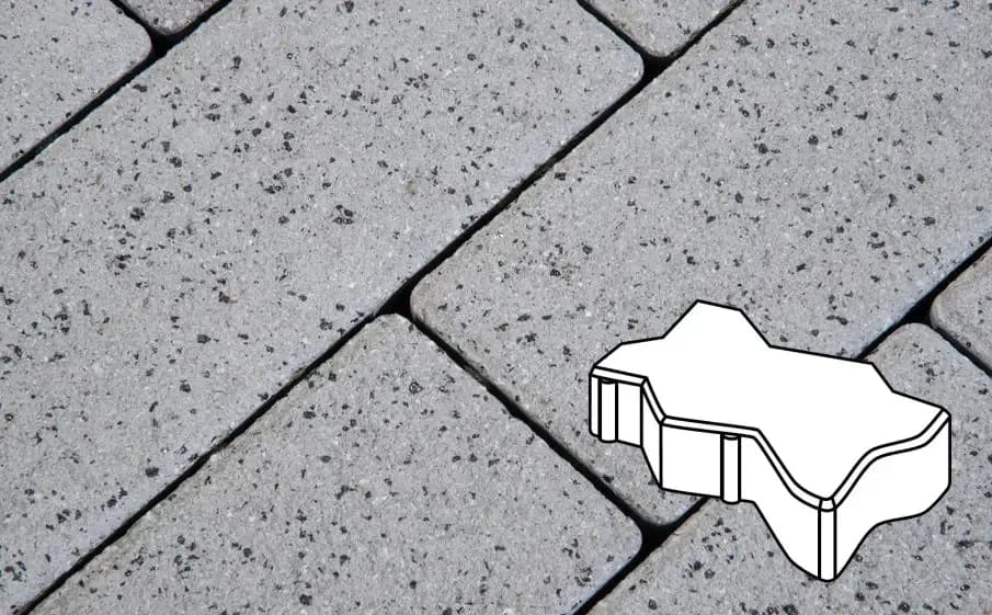 Тротуарная плитка Зигзаг 225×112.5×60 мм, Гранит Сити Ferro, фото 3
