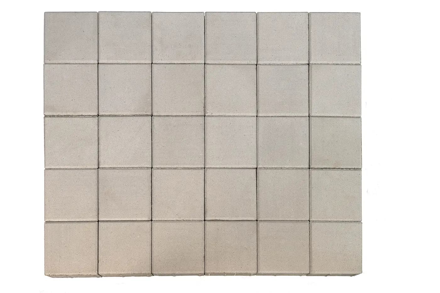 Тротуарная плитка Лувр, Белый, 200×200 мм, 60 мм