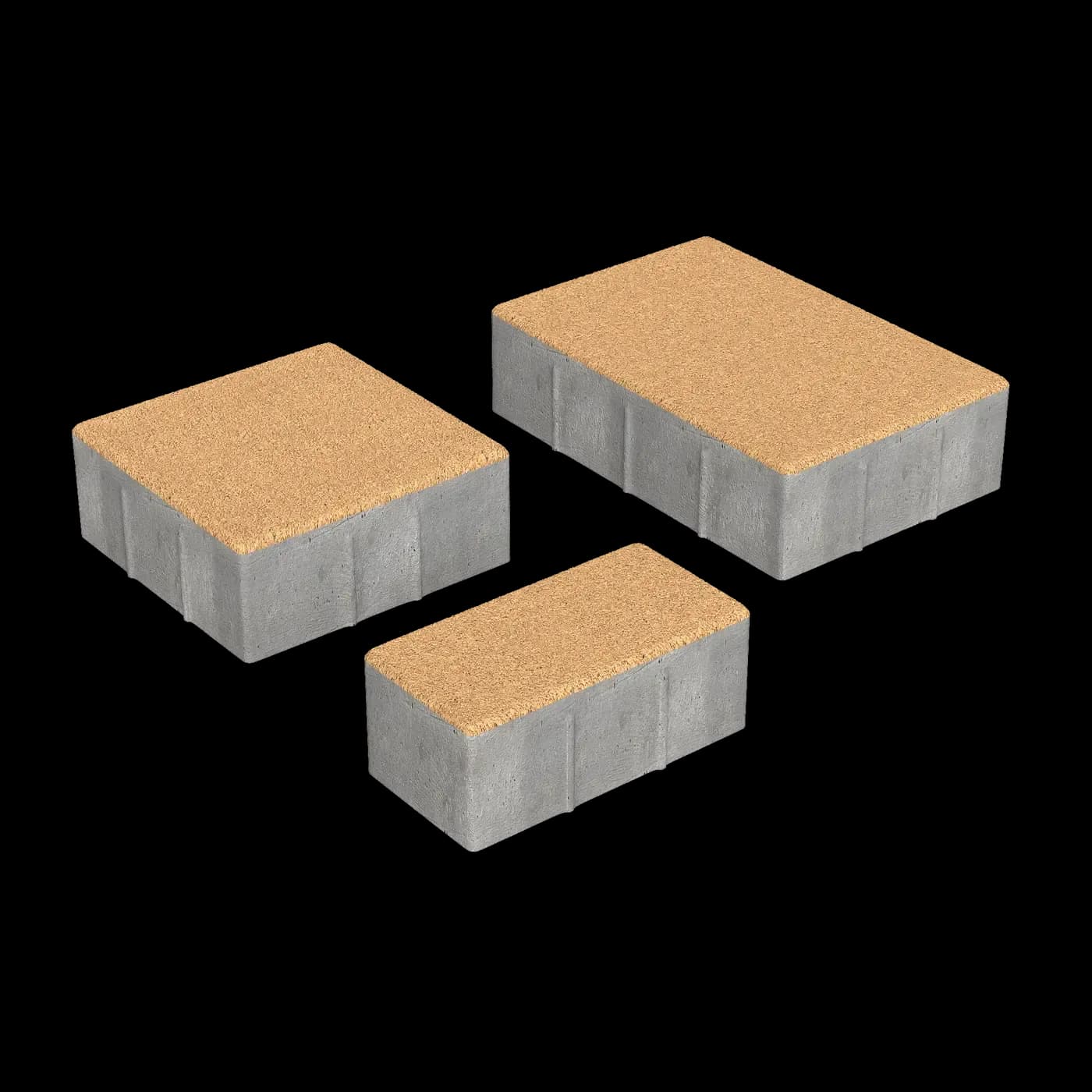 Тротуарная плитка Новый город 260×160; 160×160; 100×160 мм, Премиум Silver