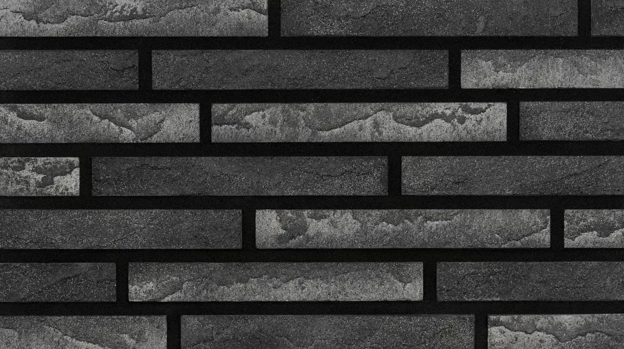 Плитка ручной формовки седой граф Real Brick