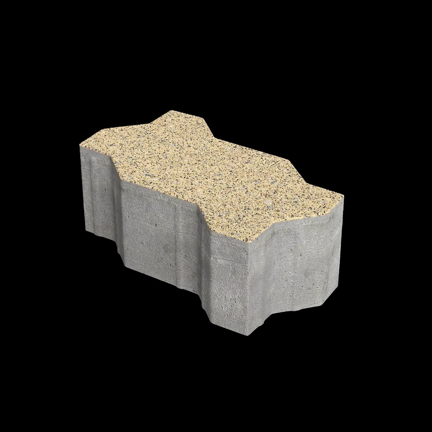 Тротуарная плитка Зигзаг 225×112.5×100 мм, Гранит Сити Finerro