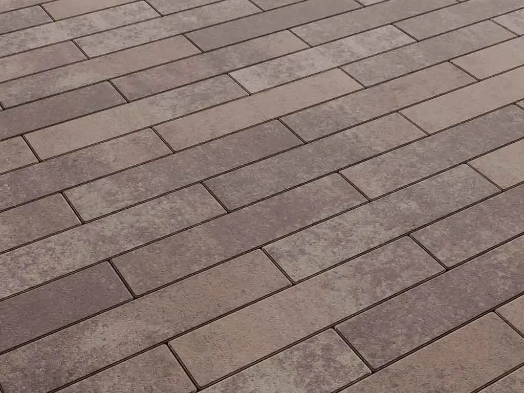 Тротуарная плитка Прямоугольник 360×80 мм, Листопад Хаски стандарт, гладкая на антраците, фото 4