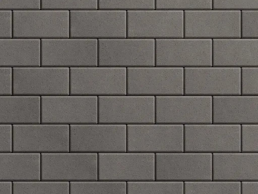 Тротуарная плитка Прямоугольник 100×200 мм, Черный, стандарт на белом, фото 7