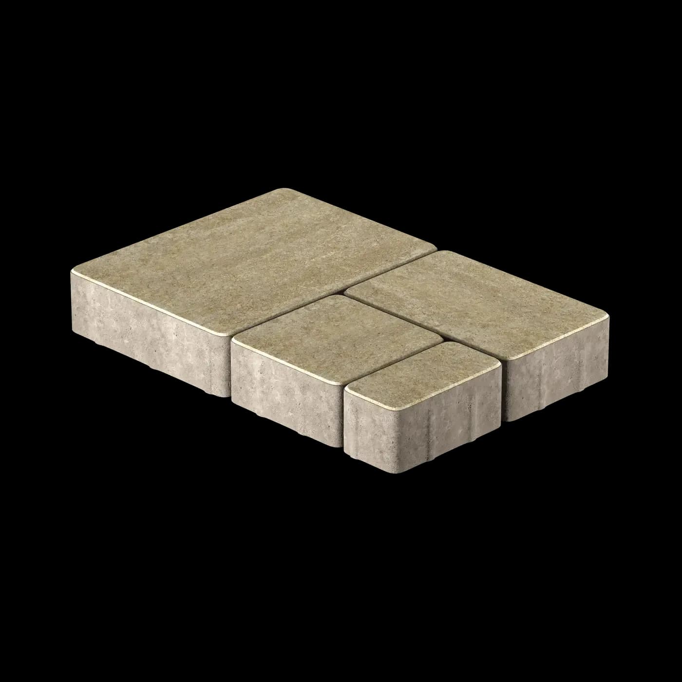 Тротуарная плитка Мегаполис 280×210; 240×140; 140×140; 140×70 мм, Натур Ferro