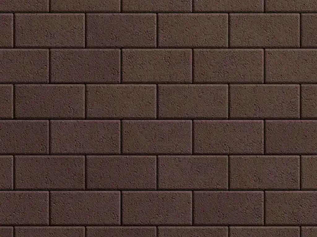 Тротуарная плитка Прямоугольник 100×200 мм, Коричневый, гранит на белом, фото 6