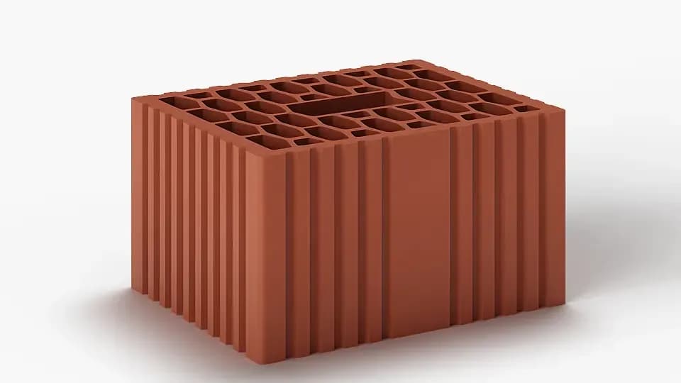 Керамический поризованный камень рифленый 3.6 + 0.18