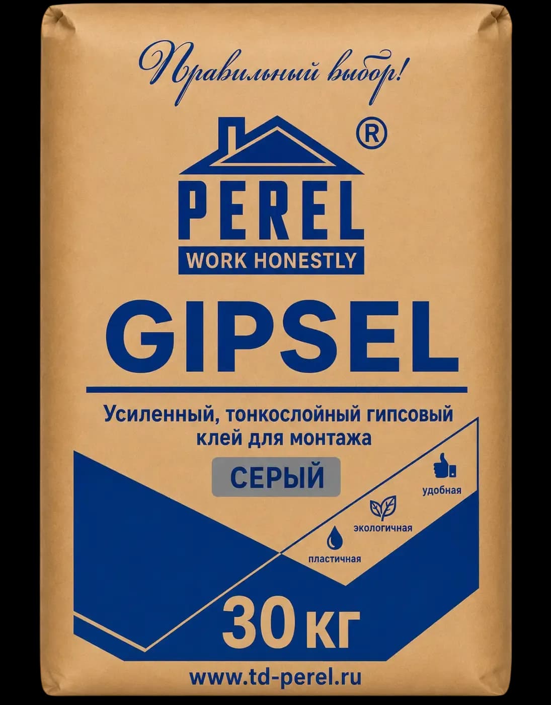 Гипсовый клей Perel Gipsel, серый, 30 кг