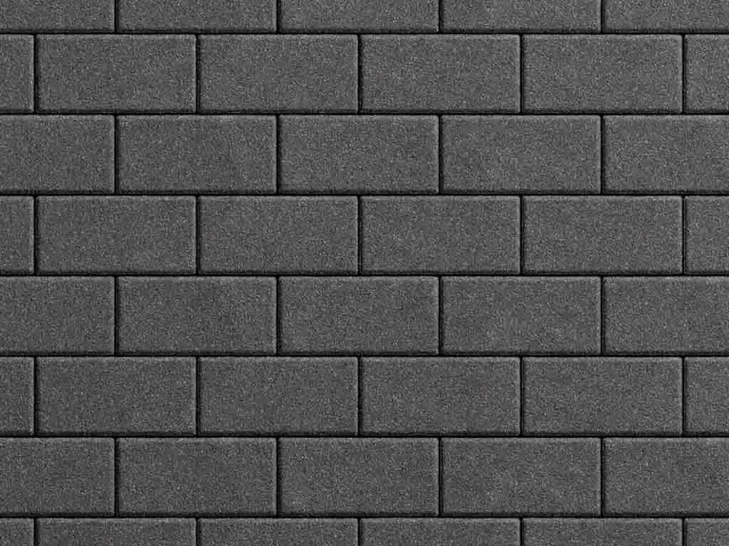 Тротуарная плитка Прямоугольник 100×200 мм, Черный, гранит на белом, фото 6