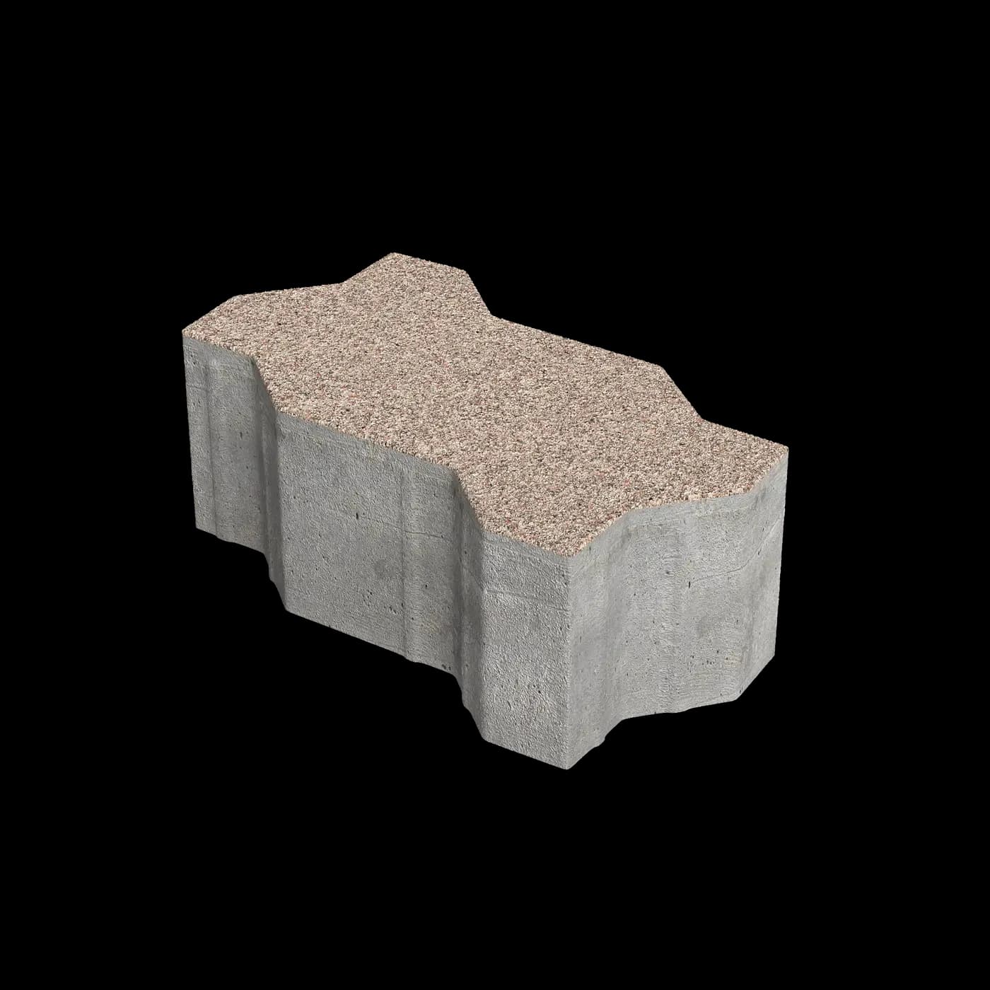Тротуарная плитка Зигзаг 225×112.5×60 мм, Премиум Gold