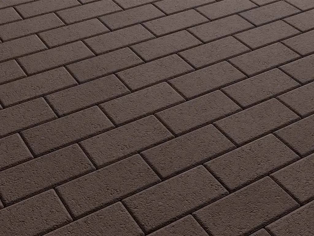 Тротуарная плитка Прямоугольник 100×200 мм, Коричневый, гранит на белом, фото 7