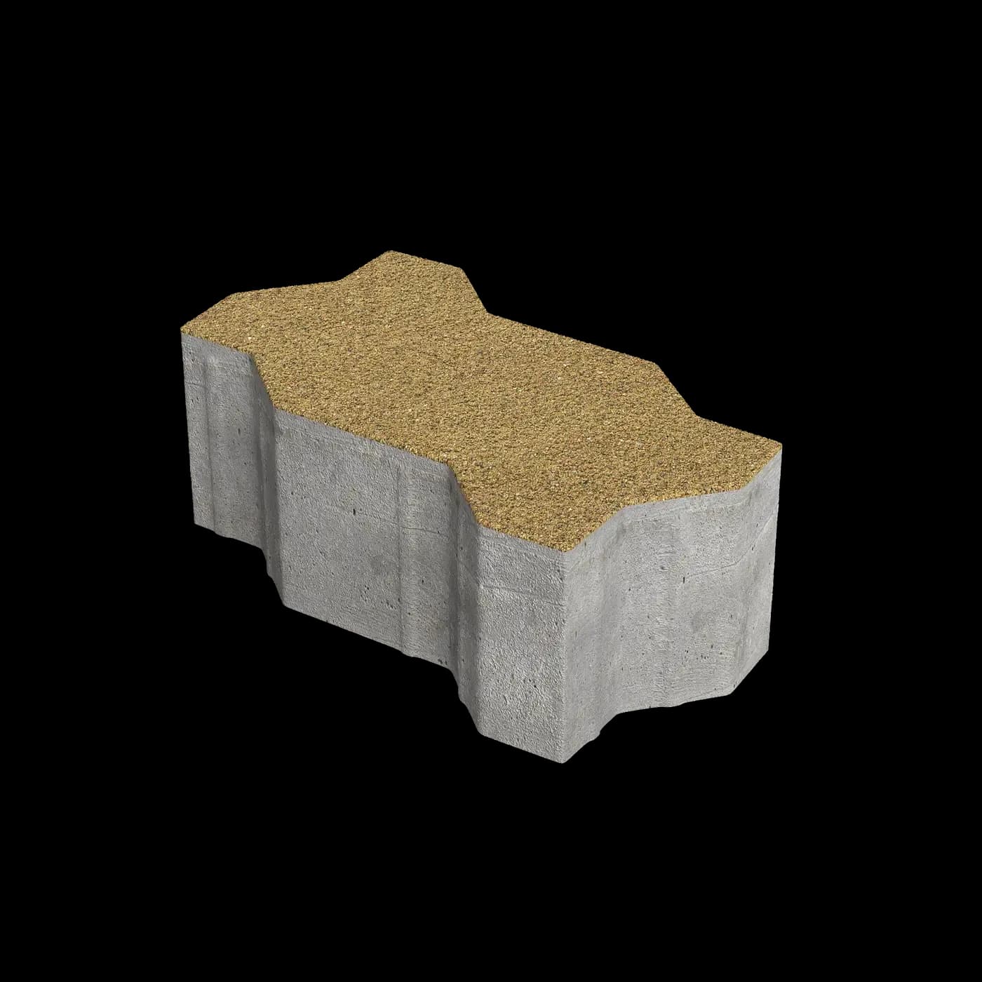 Тротуарная плитка Зигзаг 225×112.5×60 мм, Премиум Silver
