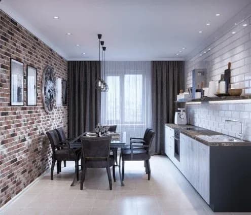 Искусственный камень Брюгге Брик 319-60, серый, фото 2