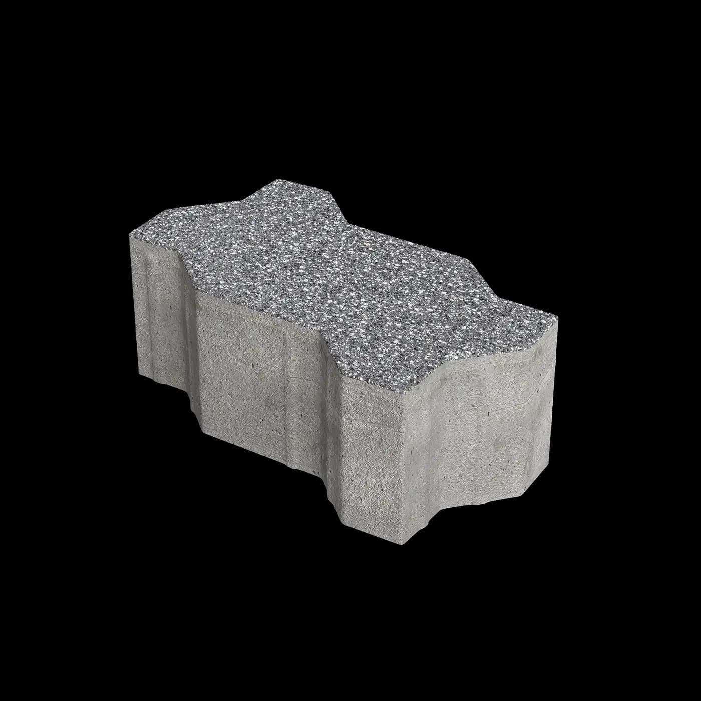 Тротуарная плитка Зигзаг 225×112.5×80 мм, Гранит Сити Fino