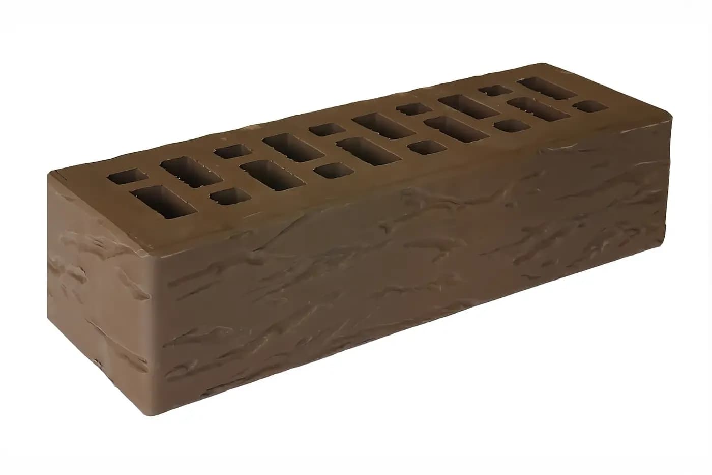 Кирпич облицовочный коричневый руст, ЕВРО, 250×85×65 мм, фото 3