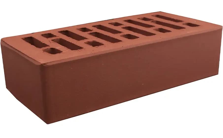 Кирпич облицовочный Бордо гладкий, 1 НФ, 250×120×65 мм