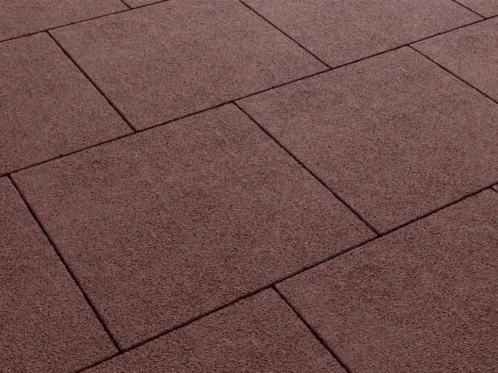 Тротуарная плитка Квадрат 400×400 мм, Красный, гранит на белом, фото 4
