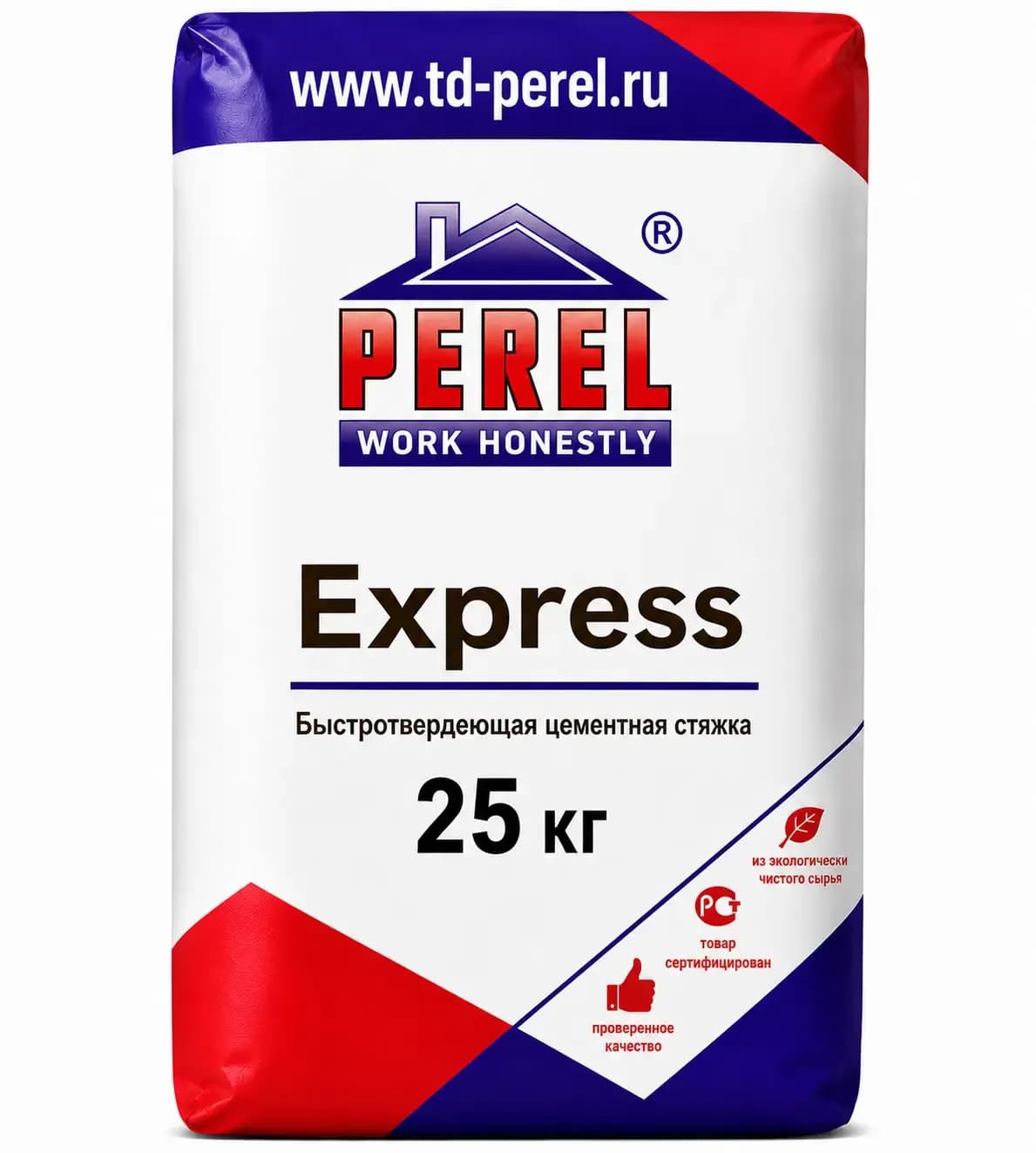 Быстротвердеющая цементная стяжка Perel Express, 25 кг