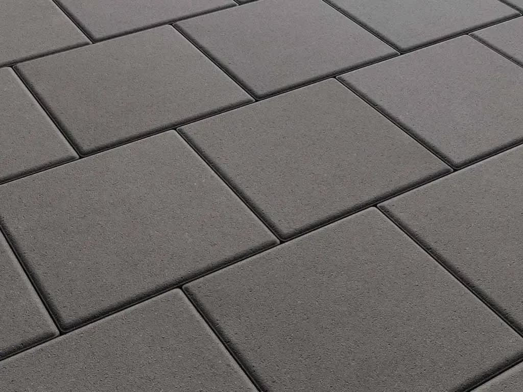 Тротуарная плитка Квадрат 300×300 мм, Черный, стандарт на белом, фото 5