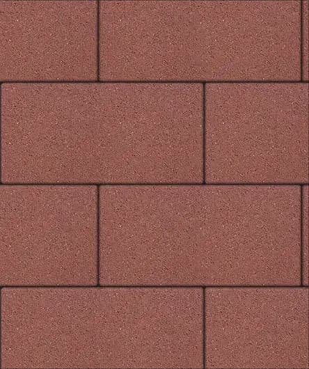 Тротуарная плитка Прямоугольник 600×300 мм, Красный, гранит на белом, фото 2
