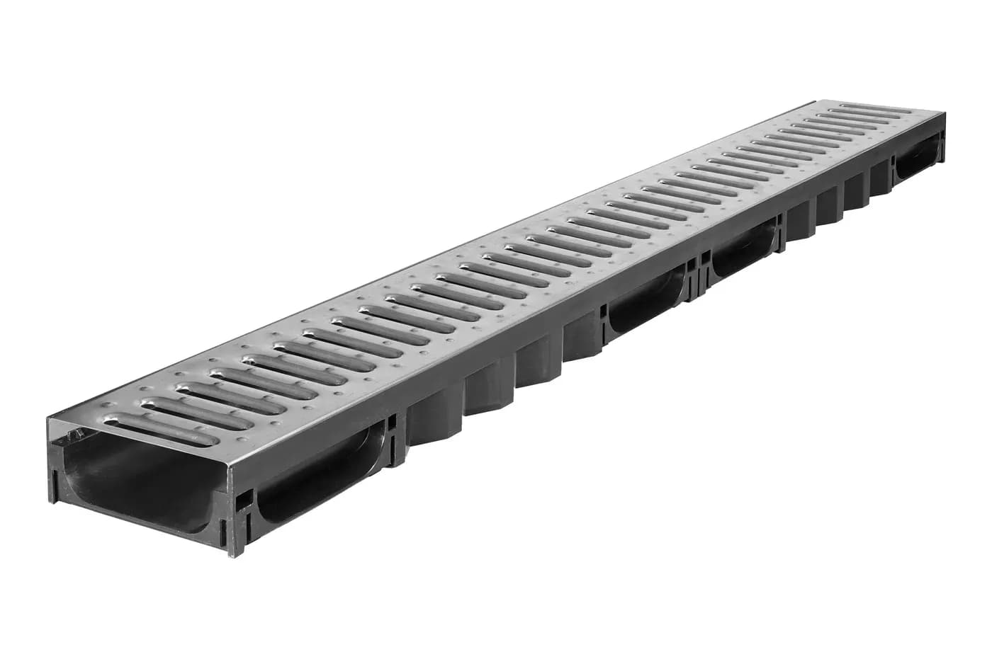 Лоток водоотводный Light Mini с оцинкованной решеткой в сборе, 1000×134×50 мм